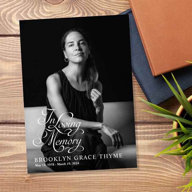 Loving Memory Fullt Photo Memorial Program (Skapare uppladdad)