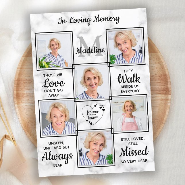 Loving Memory Minnes minne Foto Sympathy Funeral Tack Kort (Skapare uppladdad)