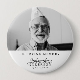 Loving Memory Modern Black & White Photo Funeral Knapp