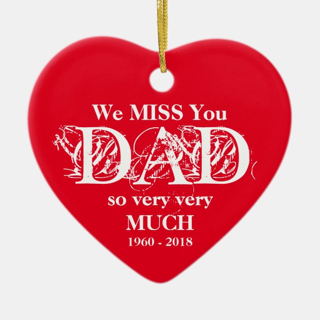 Loving Memory Personlig Pappa jul Ornament (Framsidan)