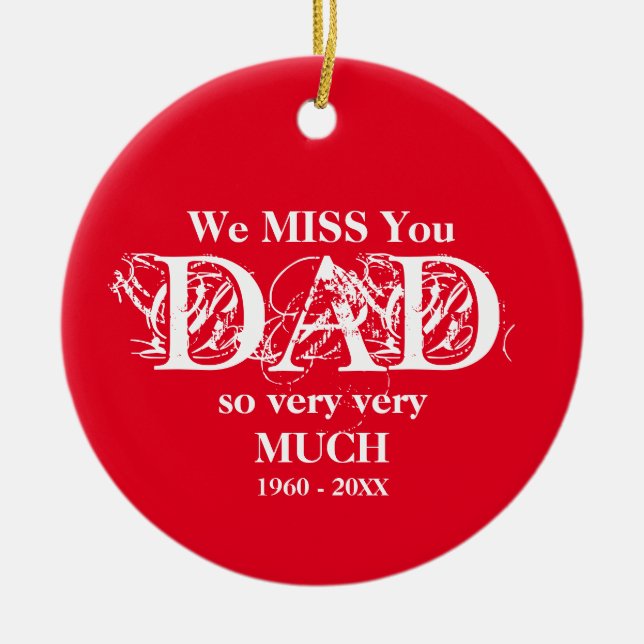 Loving Memory Personlig Pappa Memorial Ornament (Framsidan)