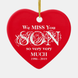 Loving Memory Personlig Son Julprydnad Julgransprydnad Keramik