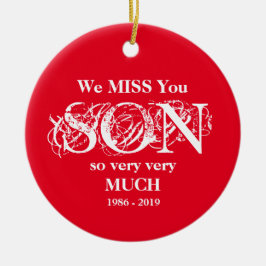 Loving Memory Personlig Son Memorial Ornament