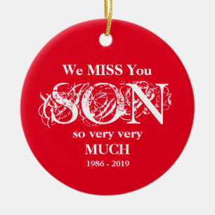 Loving Memory Personlig Son Memorial Ornament