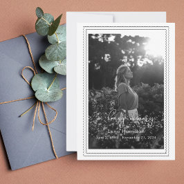 Loving Memory Script Framed Photo Funeral Program