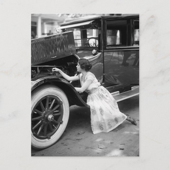 Loving Min gamla bil, 1920-talet Vykort (Framsida)