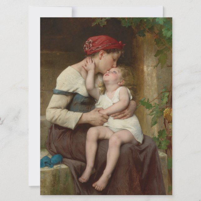 Loving Mor med sitt fosterbarn (Perrault) Kort (Framsida)