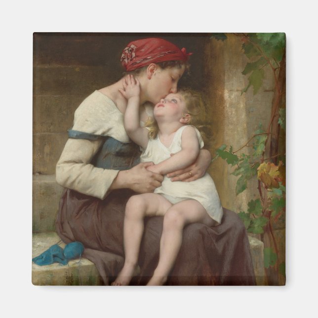 Loving Mor med sitt fosterbarn (Perrault) Magnet (Framsidan)