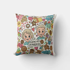 "Loving My Barnbarn" - fotoutskrifter och presente Kudde