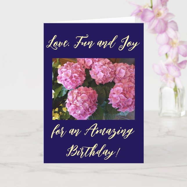 Loving och Blommigt, födelsedagskort Önskemål Kort (Orkide)