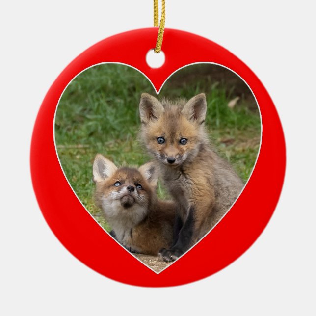 Loving Ögon Valentine Julgransprydnad Keramik (Framsidan)