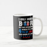 Loving Pappa-drickande, 4:e juli. Kaffemugg<br><div class="desc">Loving Pappa Drinking Gift Manar USA flagga</div>