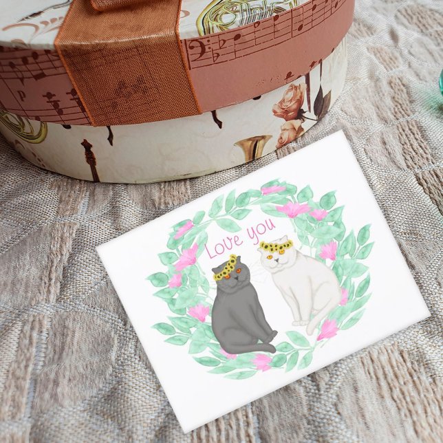 Loving par katter Kärlek You Vykort (Skapare uppladdad)