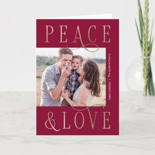 Loving Peace Editable Färg-mappat Helgdag-kort Helgkort