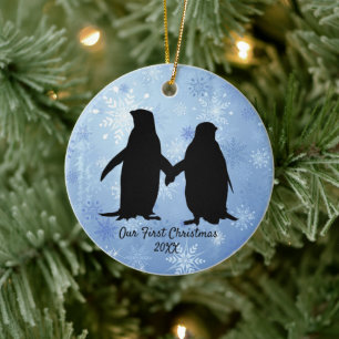 Loving Penguin lite jul Julgransprydnad Keramik