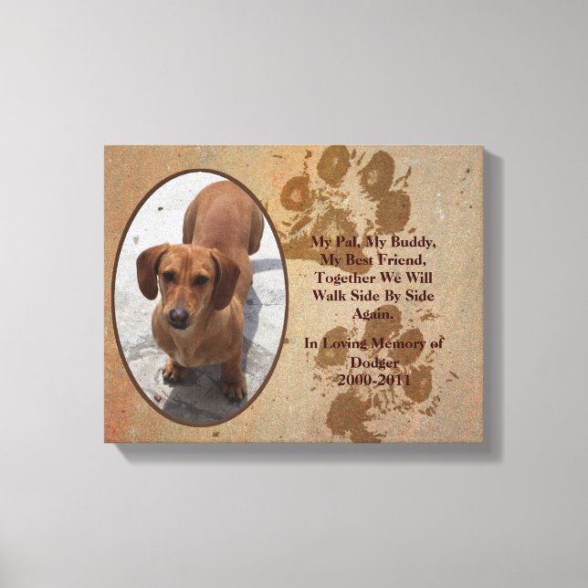 Loving Pet Memorial Photo Canvas (Framsida)