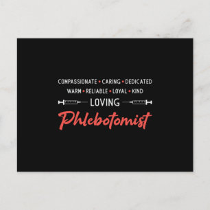 Loving Phlebotomist Phlebotomy Doktor Nurse Gift Vykort