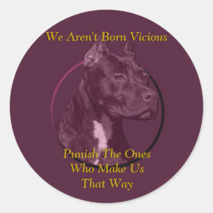 Loving Pitbull Rädding Animals Stickers Runt Klistermärke