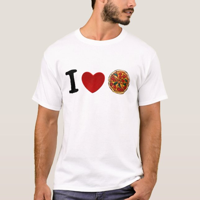 Loving Pizza T-Shirt (Framsida)