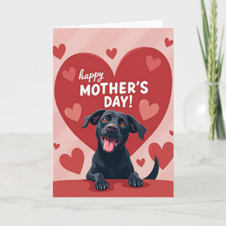 Loving Puppy Mothers Day Heart Card Kort
