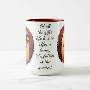 Loving Stepfather inspirational Quote Hedgehog Mugg