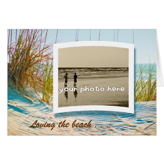 Loving stranden hälsningskort (Framsidan Horizontal)