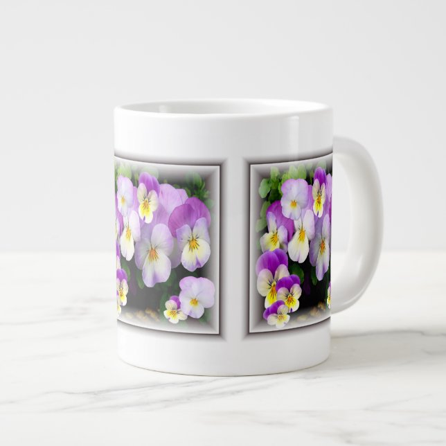Loving Thoughts ~ Pansy Jumbo Mugg (Framsida höger)