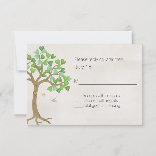 Loving Träd Bröllop OSA Card (Framsida)