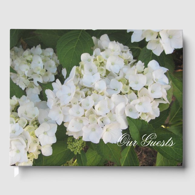 Loving White Hydrangeas Gästböcker (Framsida)