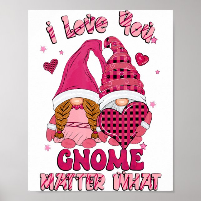 Loving You Gnome What Buffalo Plaid Valenti  Poster (Framsidan)