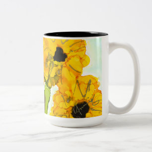 Lovitud Kaffe Mugg "Sunblommor som tittar över di