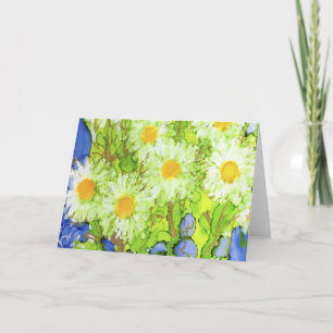 Lovitude Blank Card-Daisy, Lycklig Tack Kort