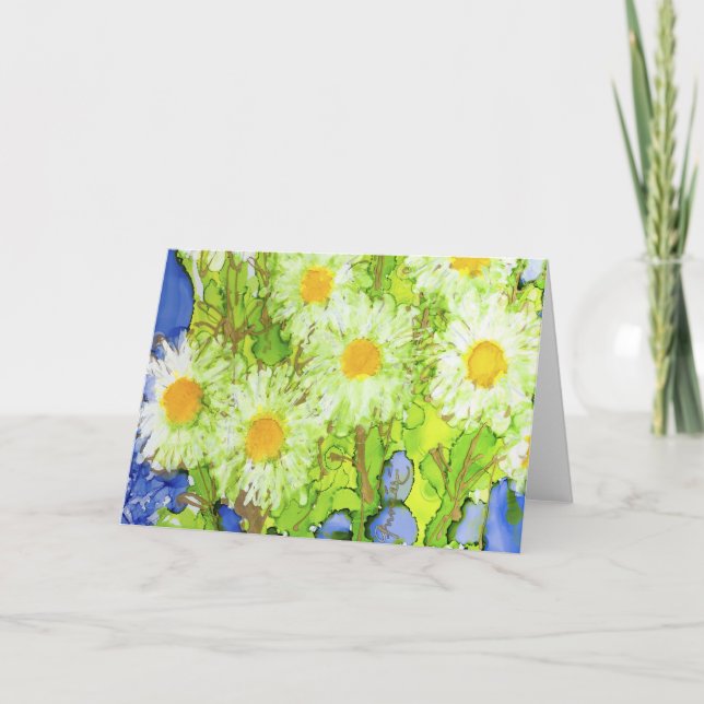 Lovitude Blank Card-Daisy, Lycklig Tack Kort (Framsida)