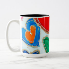 Lovitude Hearts in Blue Coffee Mugg