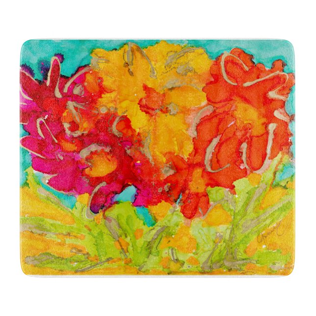 Lovitude Peaceful Paradise Glass Cutting Board (Framsidan)