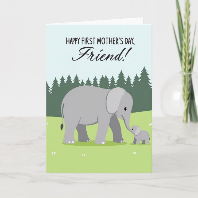 Lövlig Äng Elefant Kort (Framsida)