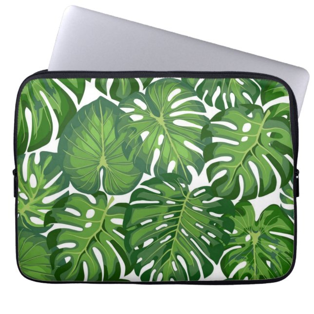 Lövmönster Laptop Fodral (Framsidan)