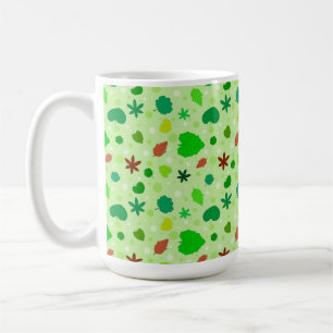 Lövmönster Livlig Botanisk Naturdesign Kaffemugg