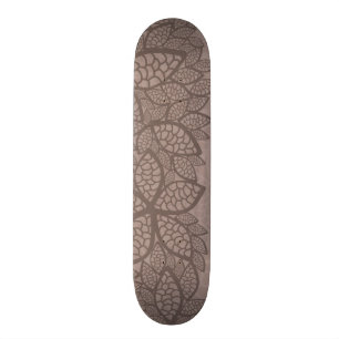 Lövmönstergräns och bakgrund old school skateboard bräda 21,6 cm