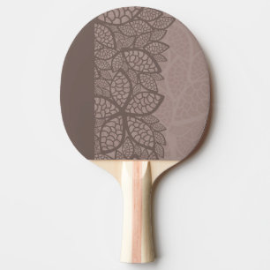 Lövmönstergräns och bakgrund pingisracket