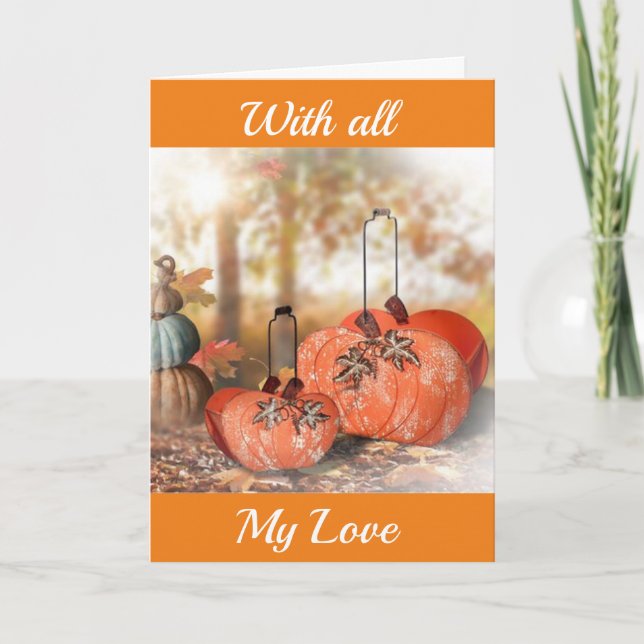 **LOVNING** THANKSGIVING KORT TILL I KÄRLEK (Framsida)