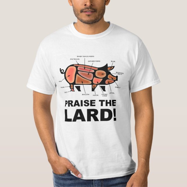 Lovorda den populära grisgrisen för späcka t shirt (Framsida)
