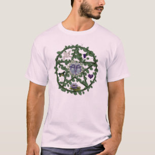 LövPentagram med månen Tee Shirt