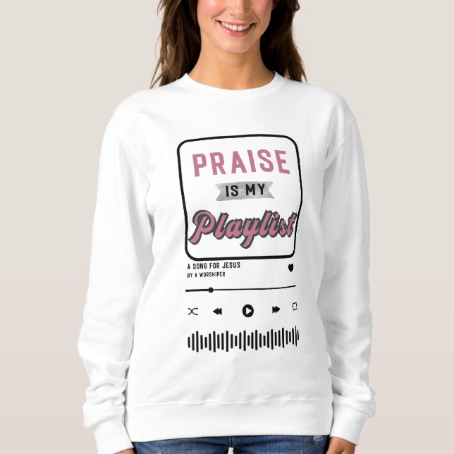 Lovprisning är min spellista(Pink) T Shirt (Framsida)