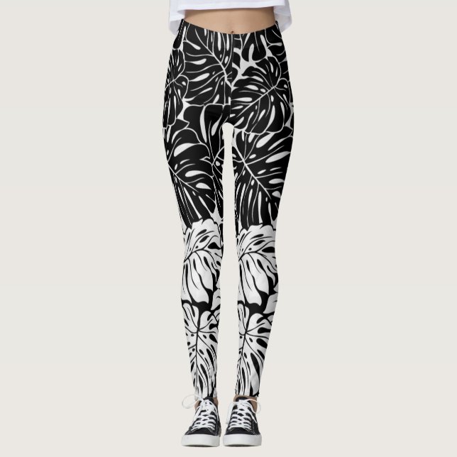 Lövrik damasker för B&W Leggings (Framsida)