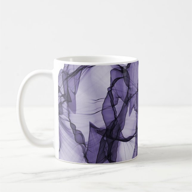 Lövrik lavendelfilm elegant design kaffemugg (Vänster)