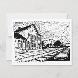 Lovrin Station Linocut OSA Kort