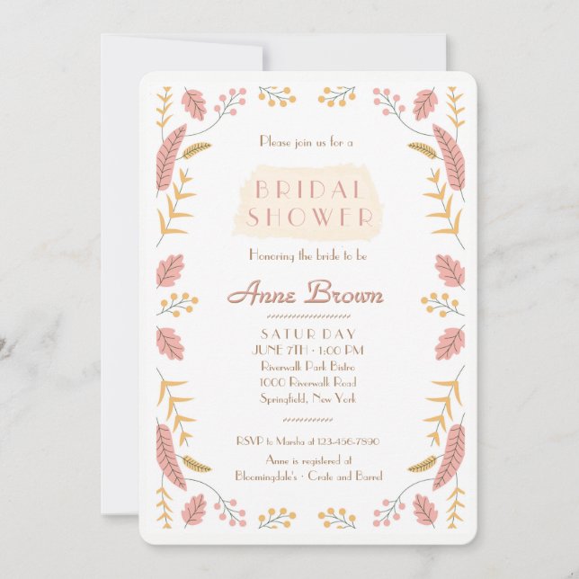 Lövs- och Berries-inbjudan Inbjudningar (Framsida)