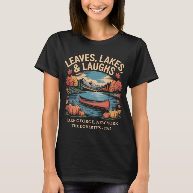 Lövs Sjöar & Laughs Sjö George Family Resa T Shirt (Framsida)