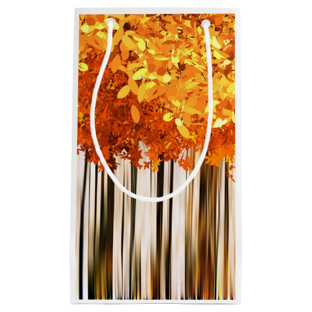 Lövskog med lönn höst skog orange grå (Framsidan)